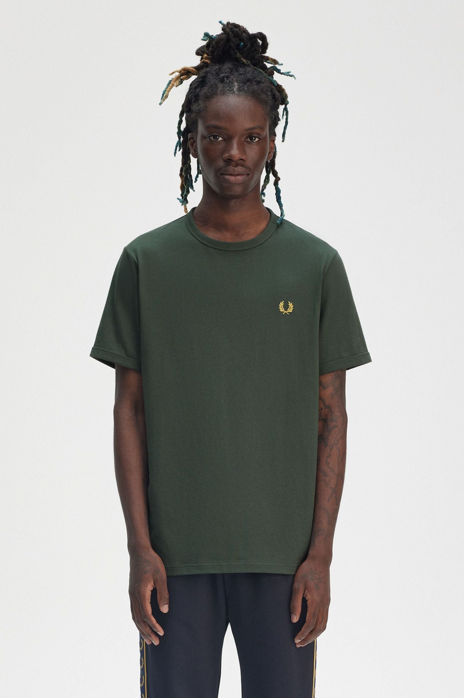 Fred Perry T-shirt Algodão Regular Fit Gola Redonda Modelo 6