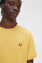 Fred Perry T-shirt Algodão Regular Fit Gola Redonda Modelo 6 - detalhe