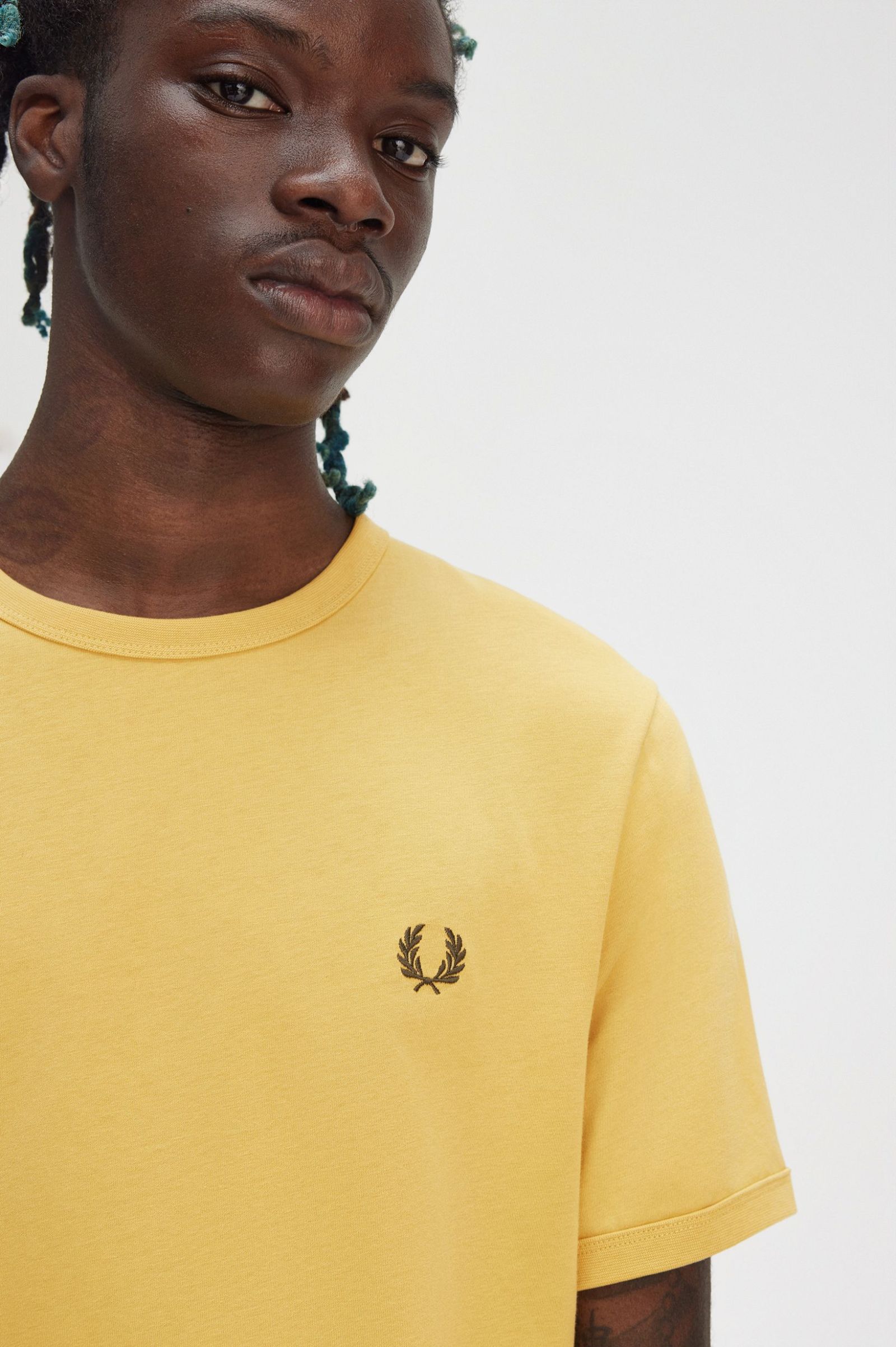 Fred Perry T-shirt Algodão Regular Fit Gola Redonda Modelo 6 - detalhe