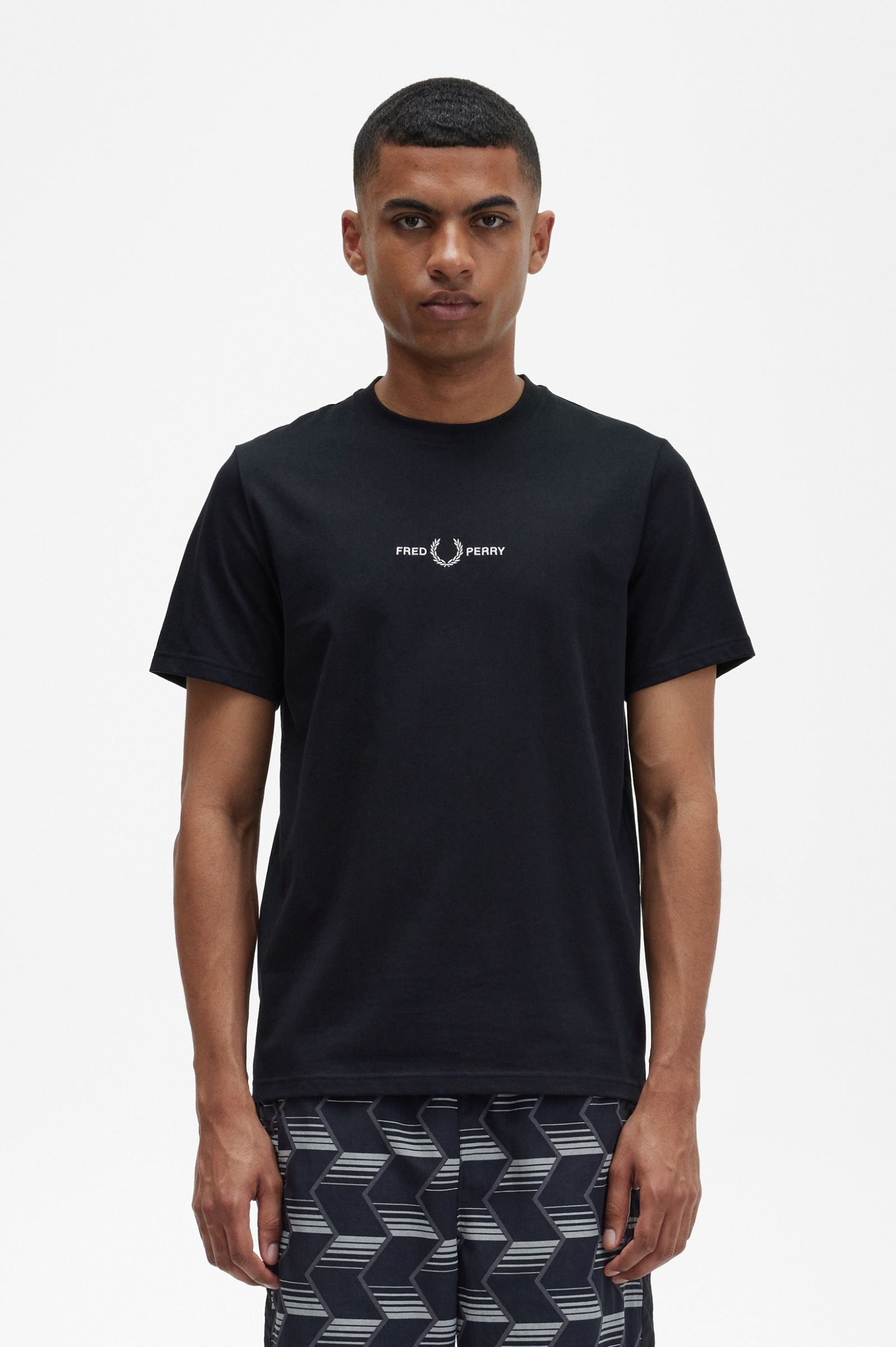 Fred Perry T-shirt Bordado Algodão Regular Fit
