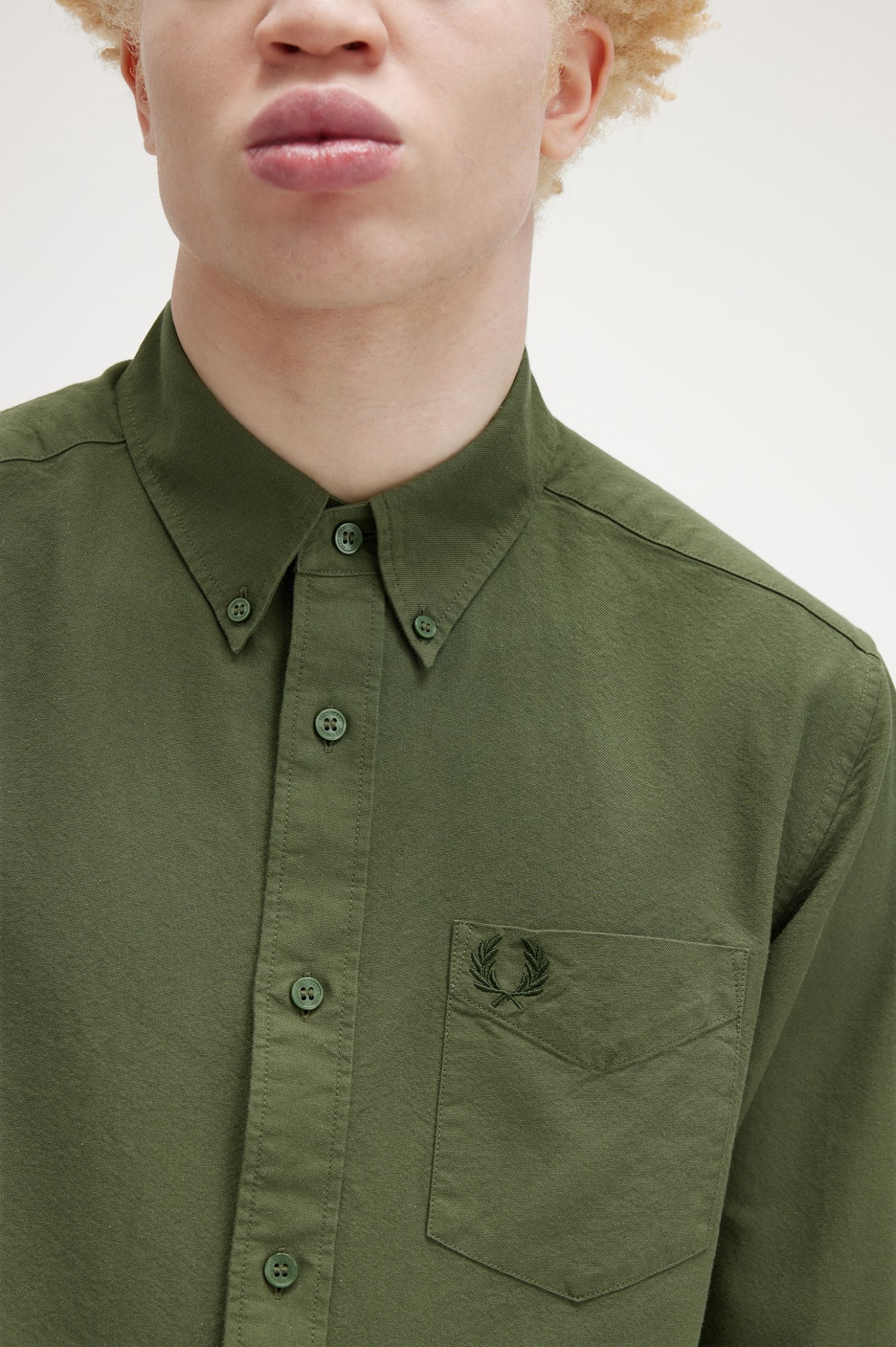 Fred Perry Camisa Algodão Oxford Regular Fit Modelo 2 - detalhe