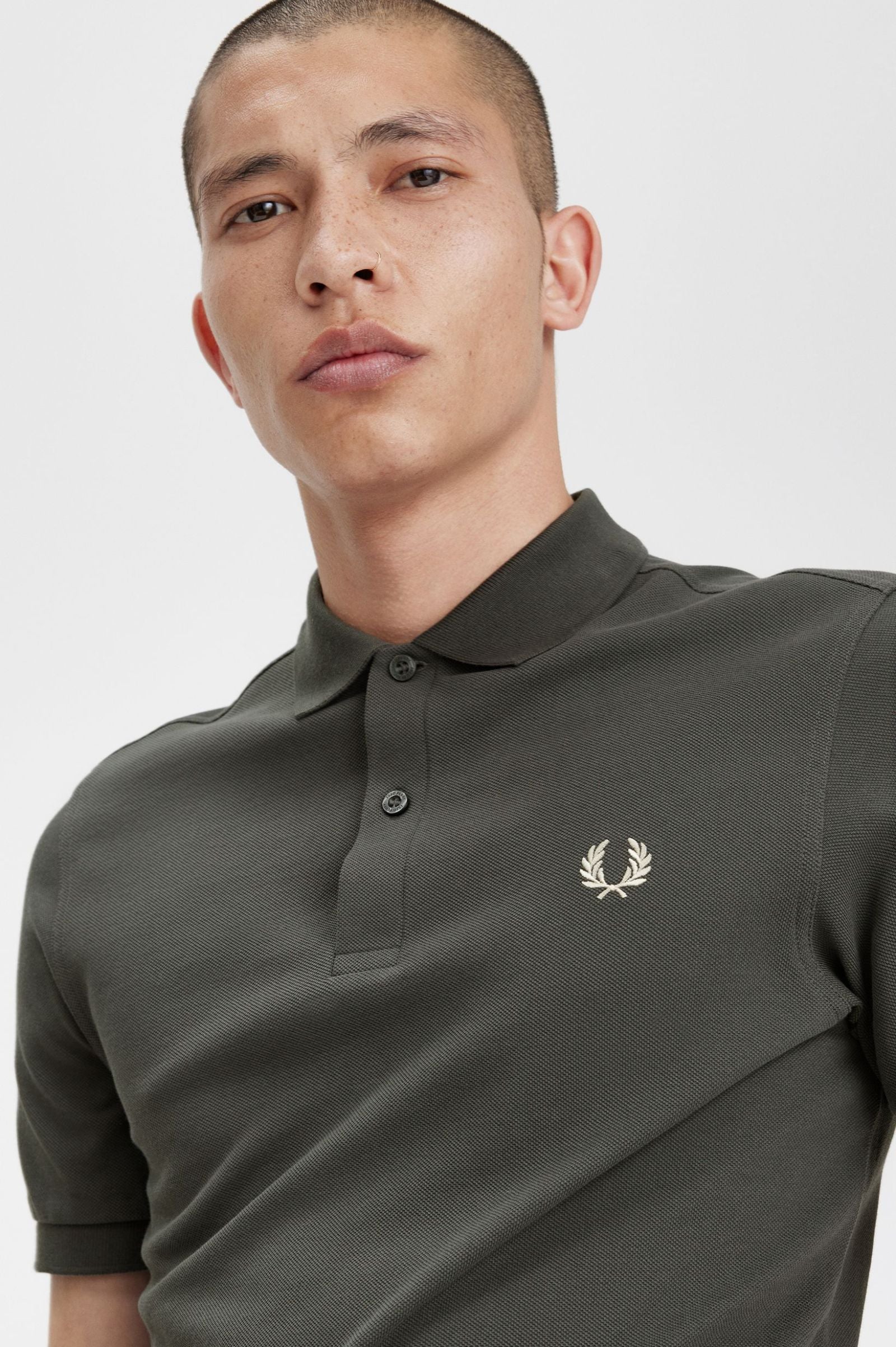 Fred Perry Polo Piqué Algodão Regular Fit Modelo 11 - detalhe