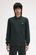 Fred Perry Polo Piqué Algodão Regular Fit Modelo 7 verde 23 - vista frontal