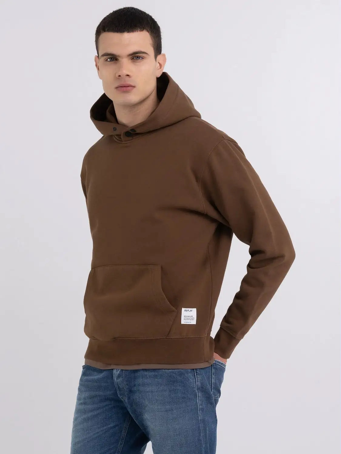 Replay Hoodie Modelo 2 verde - vista frontal