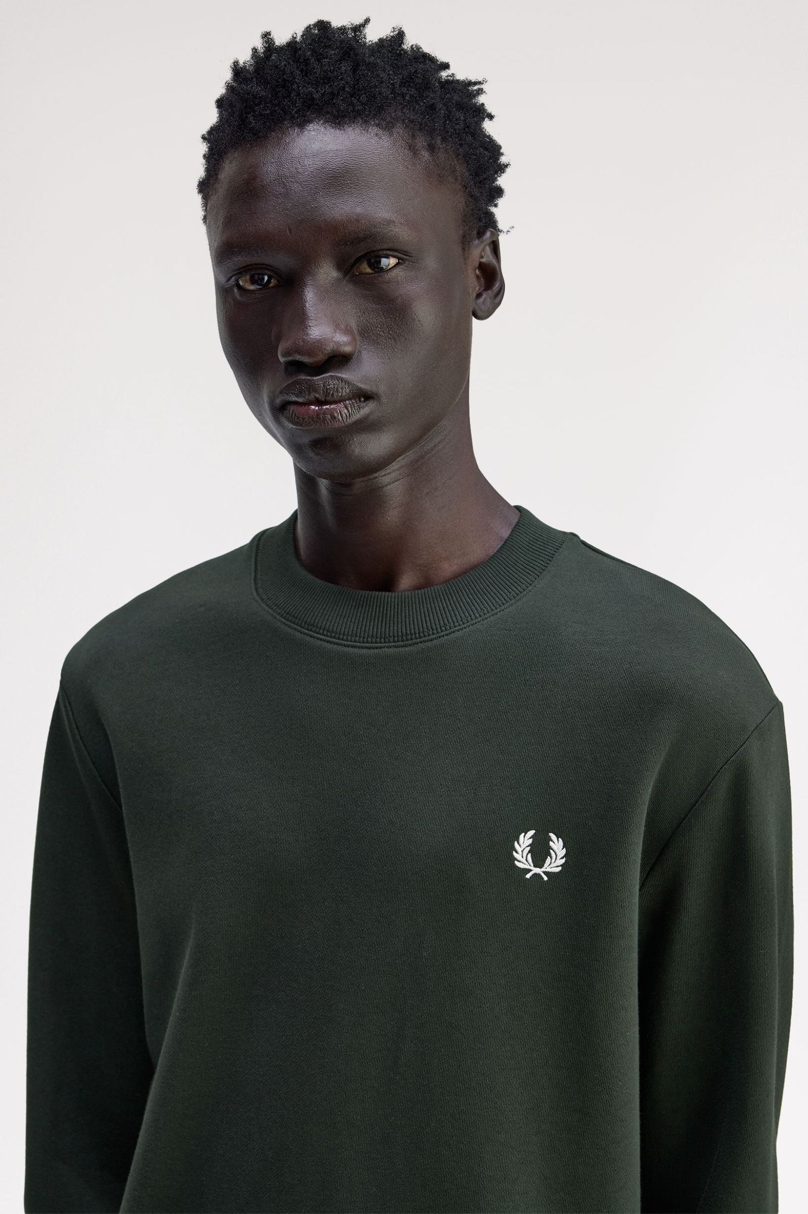 Fred Perry Sweatshirt Bordado Algodão Regular Fit