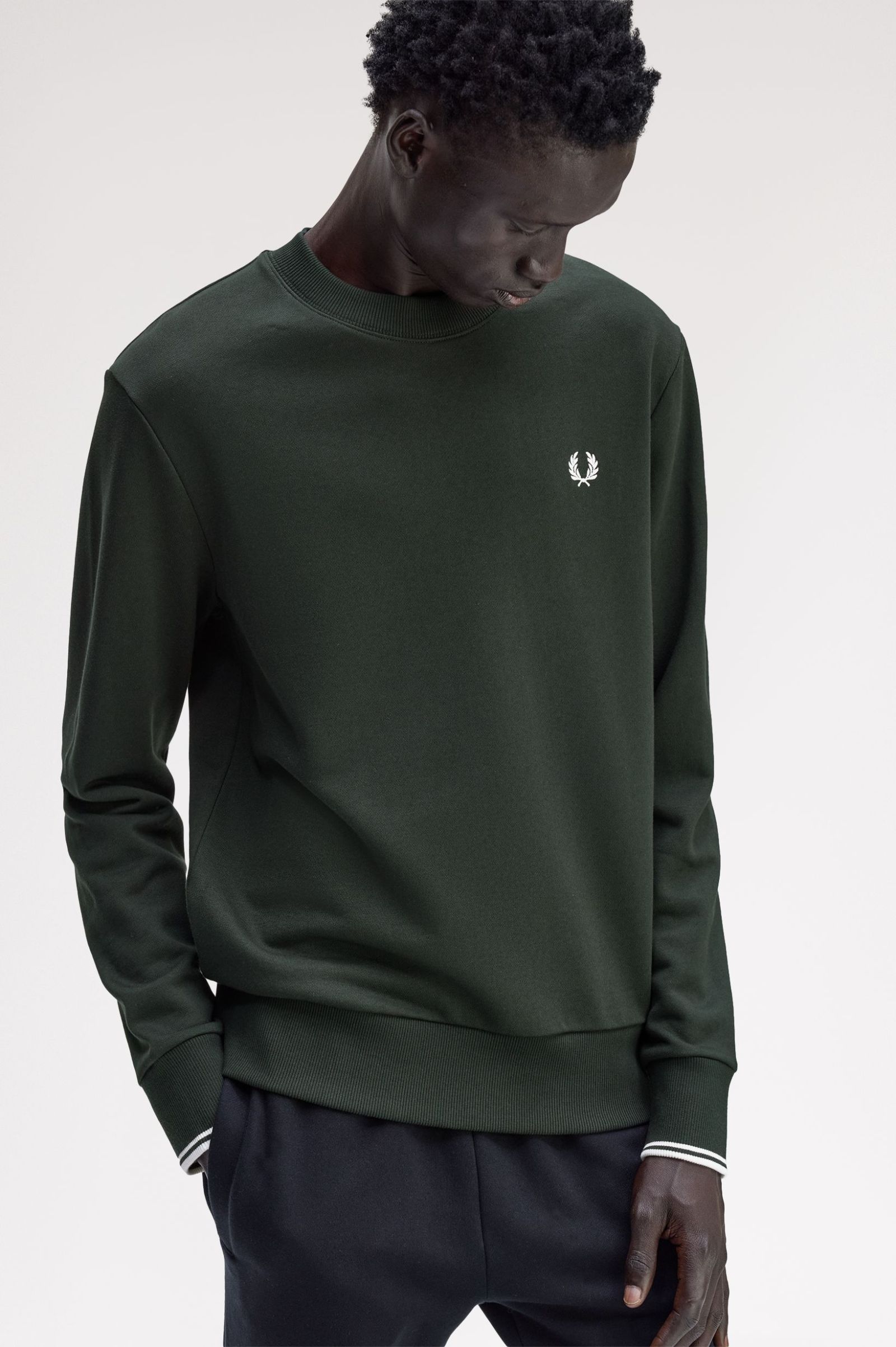 Fred Perry Sweatshirt Bordado Algodão Regular Fit