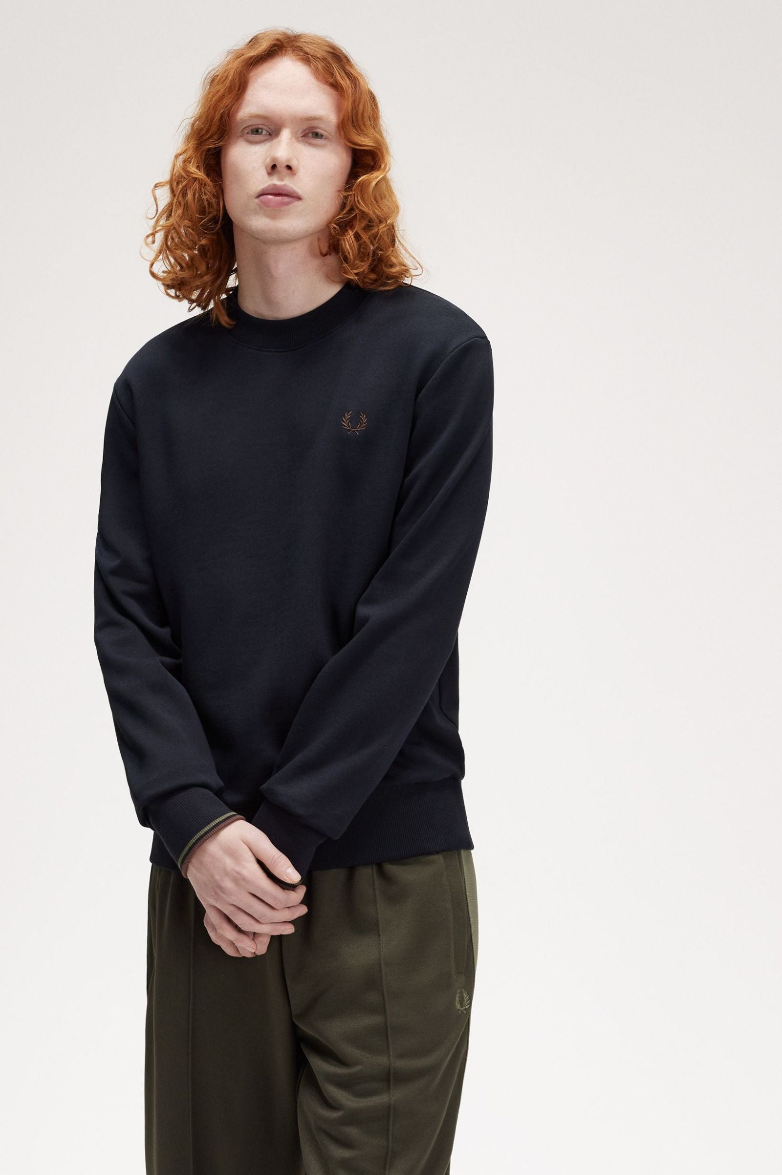 Fred Perry Sweatshirt Bordado Algodão Regular Fit Modelo 4