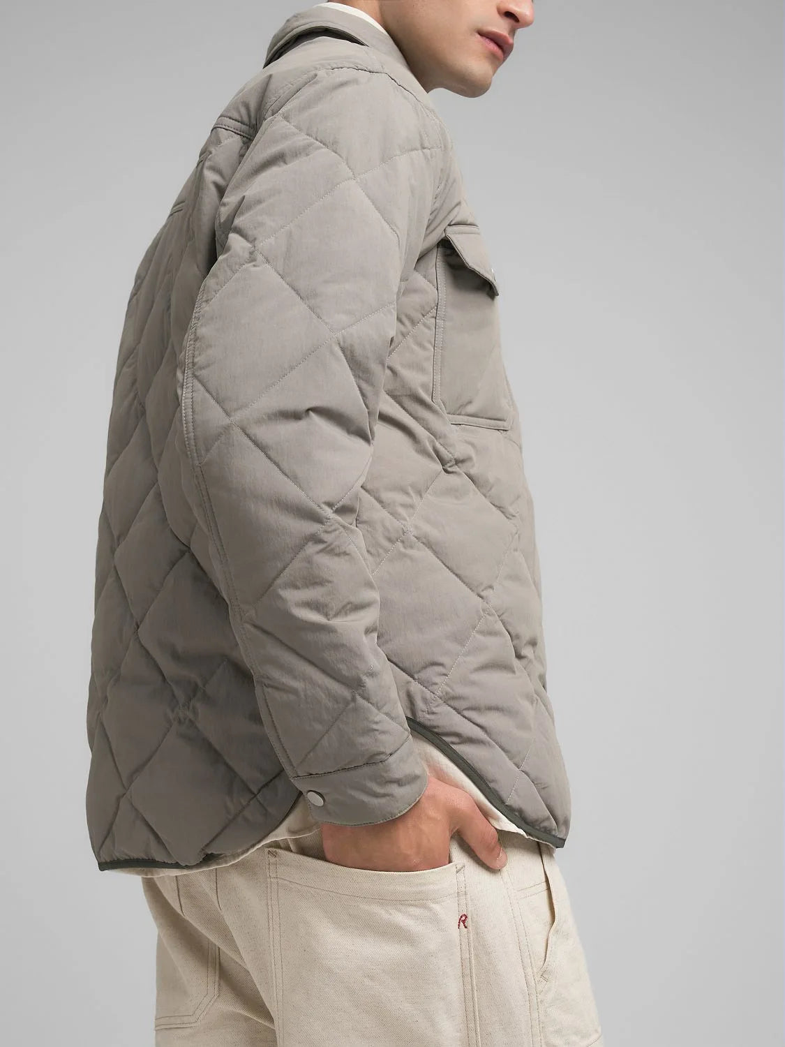 Replay Blusão com forro e tecido losangos - vista alternativa