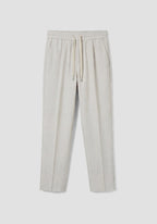 Antony Morato Calças bege em linho e viscose com cordão