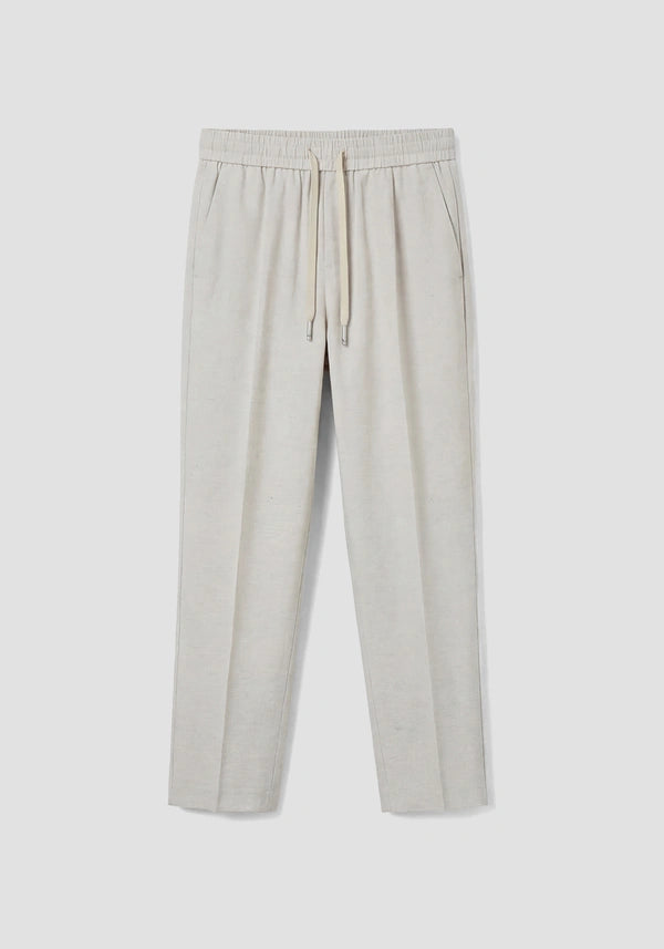 Antony Morato Calças bege em linho e viscose com cordão