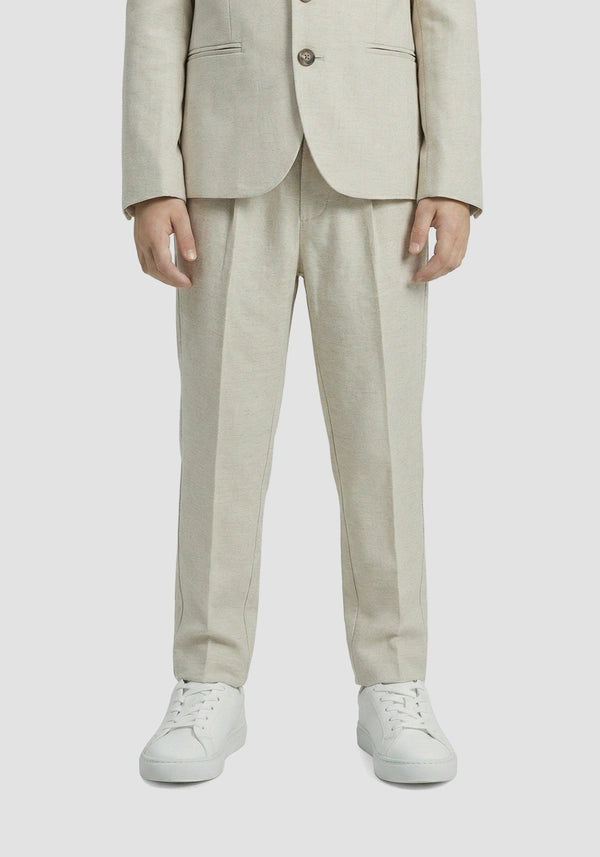 Antony Morato Calças bege em linho e viscose com cordão