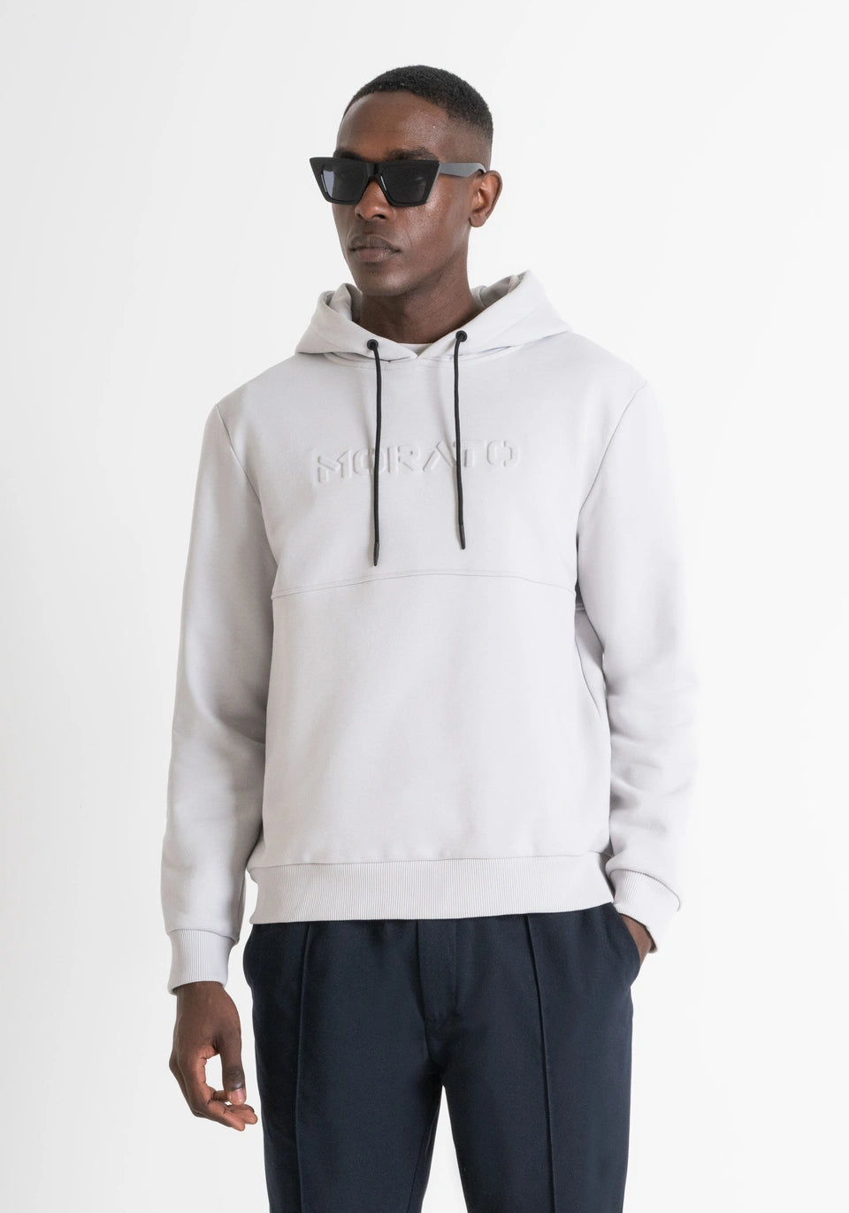 Antony Morato Hoodie com Capuz Modelo 2 cinza - vista frontal
