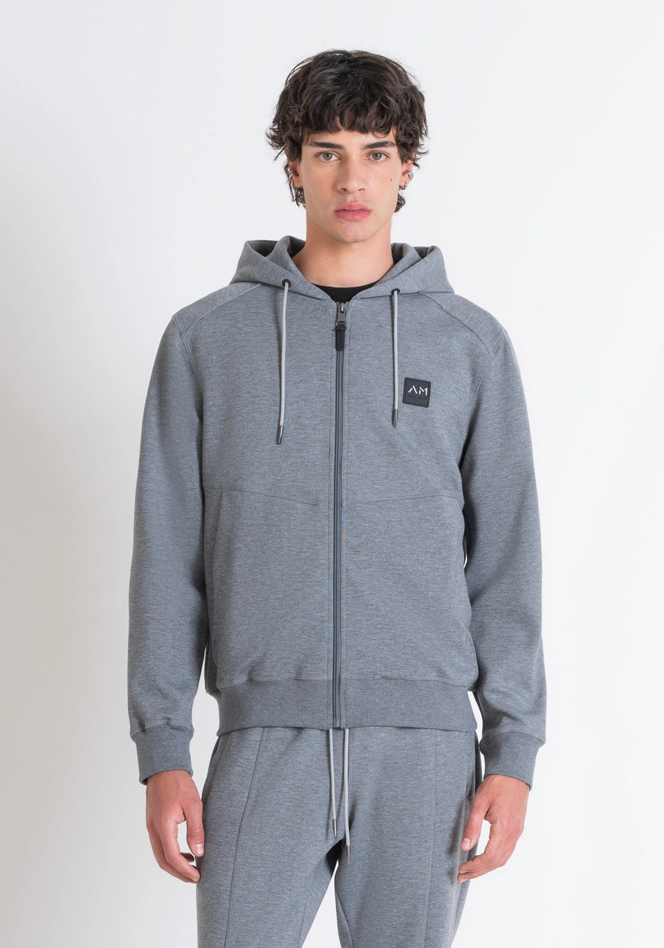 Antony Morato Hoodie com Capuz com Bolsos cinzento - vista frontal
