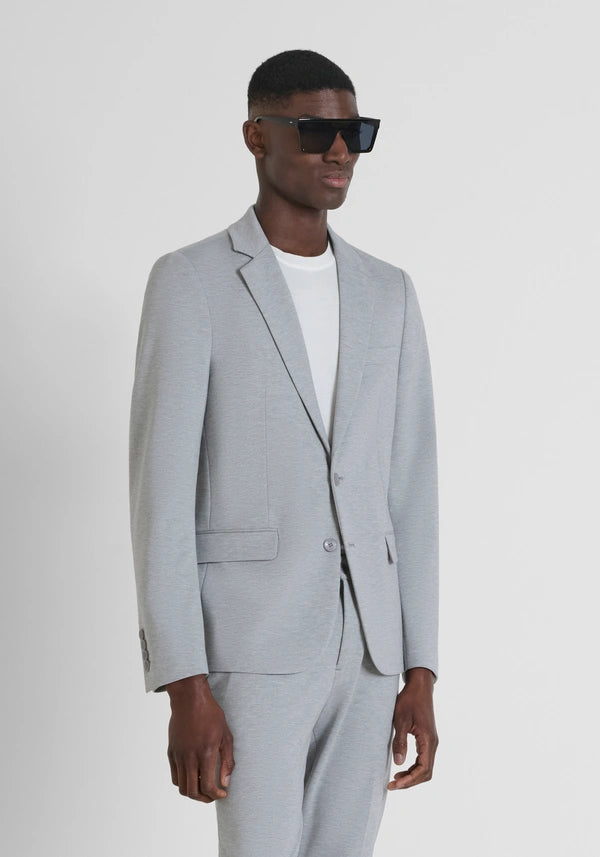 Antony Morato Casaco Viscose Slim Fit com Bolsos cinza claro - vista frontal