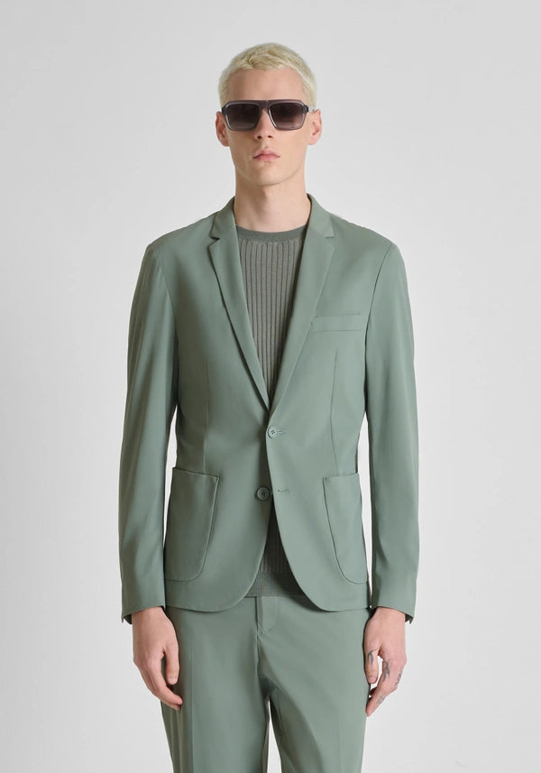 Antony Morato Casaco verde Slim Fit com Bolsos