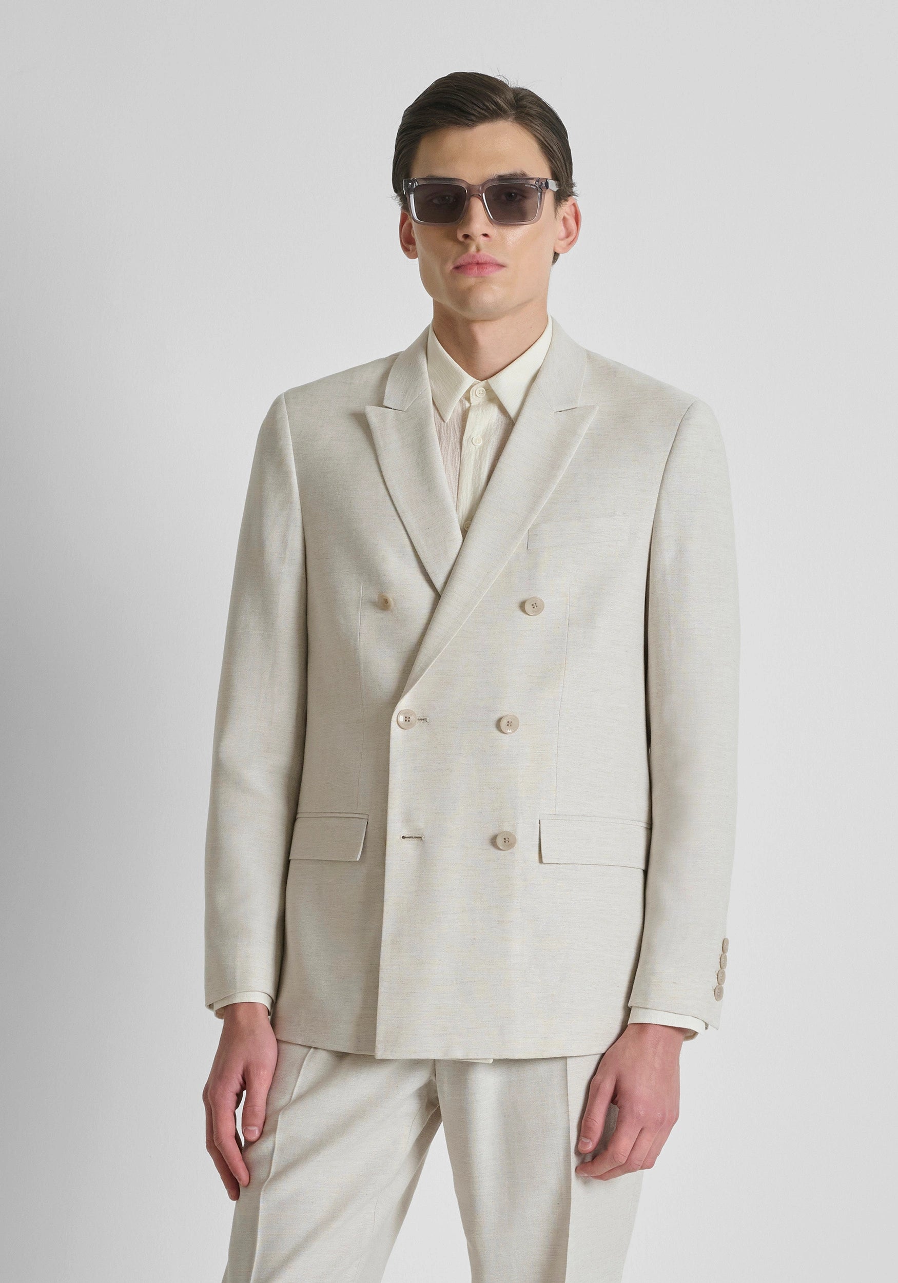 Antony Morato Casaco assertoado bege em linho e viscose