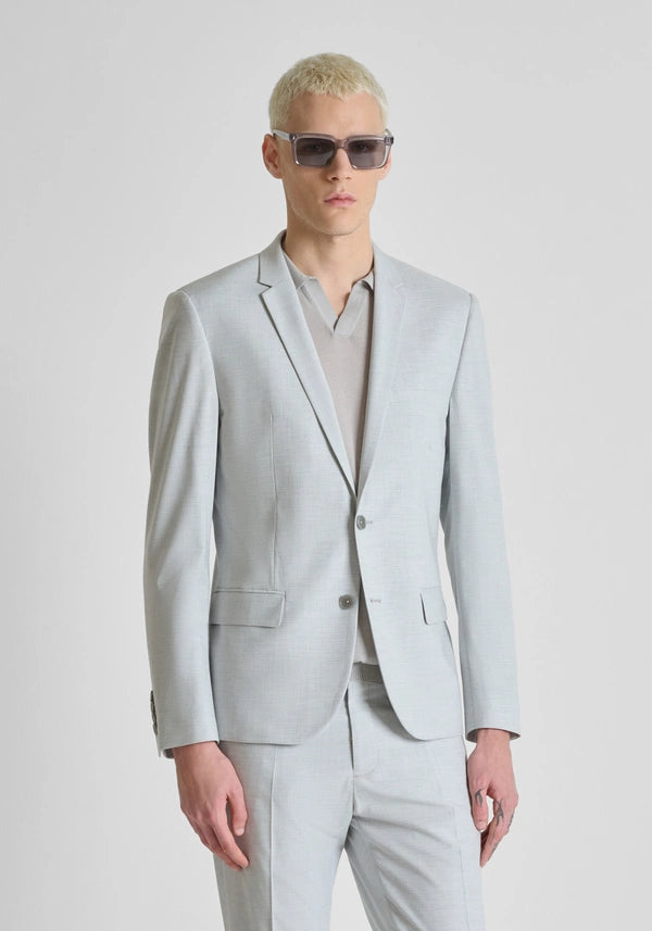 Antony Morato Casaco cinza claro Slim Fit com micropadrão
