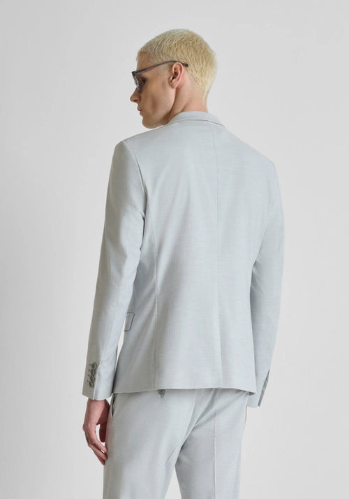 Antony Morato Light Grey Slim Fit Micro-Patterned Jacket