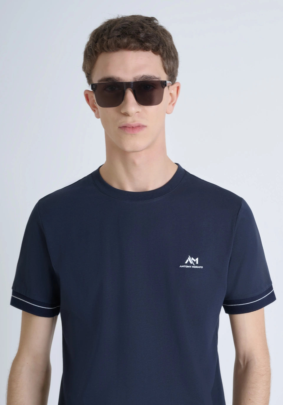 Antony Morato T-shirt Algodão Slim Fit Estampado Modelo 3 - detalhe