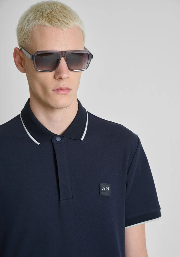 Antony Morato Polo piqué Gola de 3 botões com risca