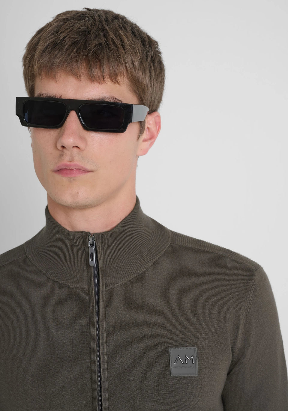 Antony Morato Blusão Viscose Slim Fit com Zíper - detalhe