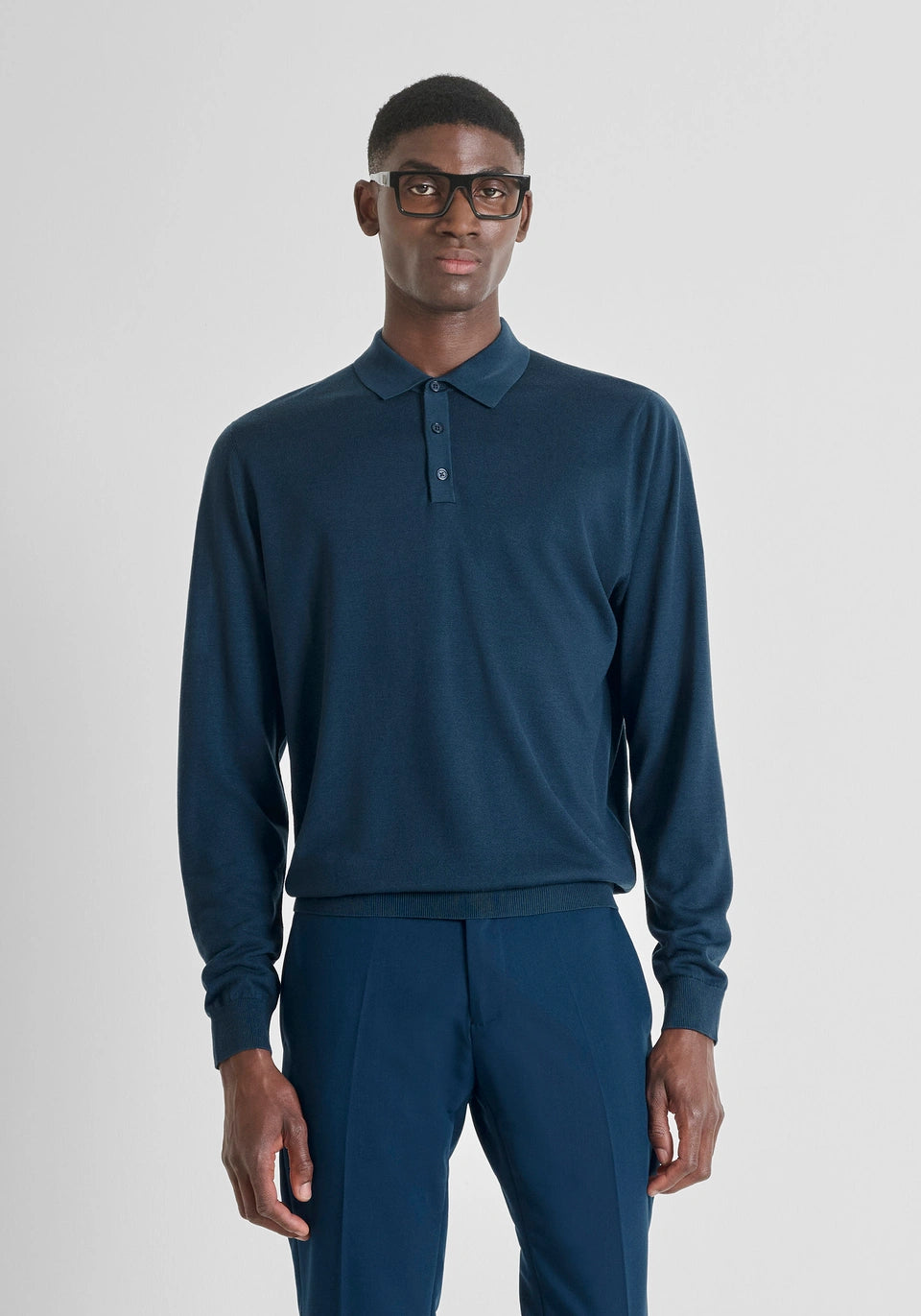 Antony Morato Camisola Polo malha azul - vista frontal