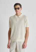 Antony Morato Perforated knit polo shirt Zip collar