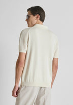 Antony Morato Perforated knit polo shirt Zip collar