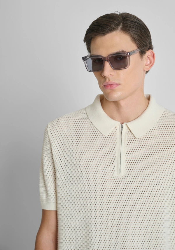 Antony Morato Polo malha perfurada Gola com fecho