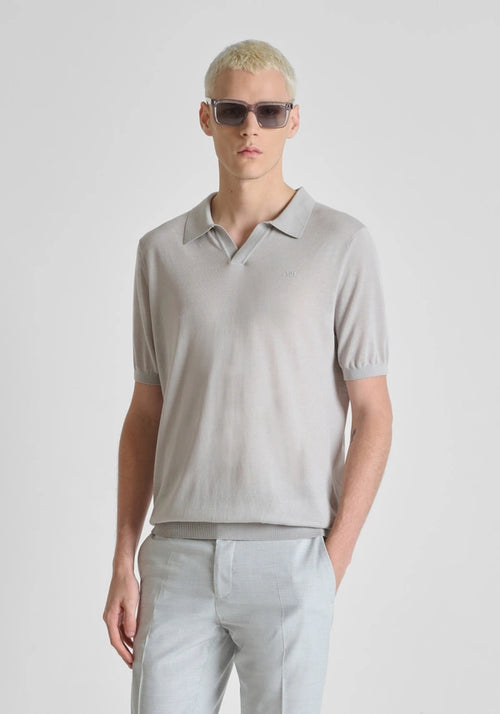 Antony Morato Knit polo shirt Buttonless collar various colours