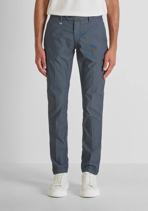 Antony Morato Calças azul com bolsos laterais e micro padrão