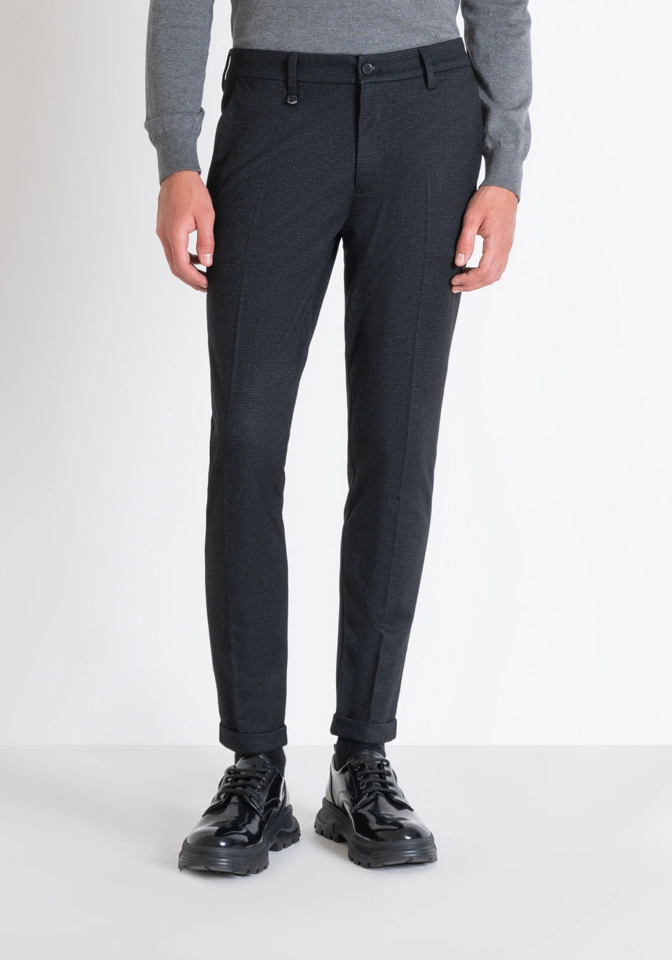 Antony Morato Calças Viscose Slim Fit com Bolsos azul - vista frontal