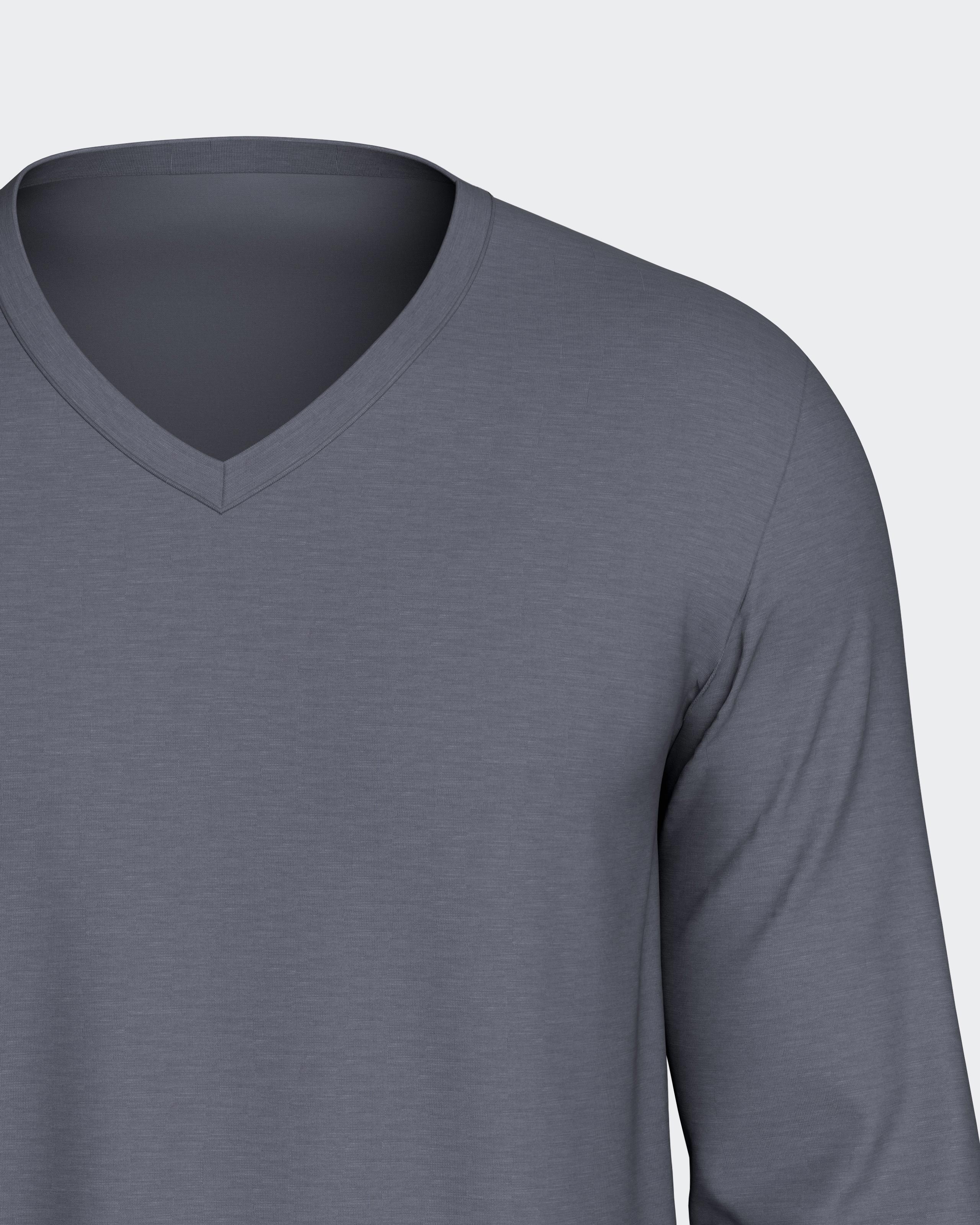 Impetus Pijama Homem cinzento decote em V cós elátisco