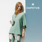 Impetus Women's 3/4 Sleeve Pyjamas with Printed Trousers