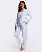 Impetus Women's Long Sleeve Cotton Pyjama Top and Trousers