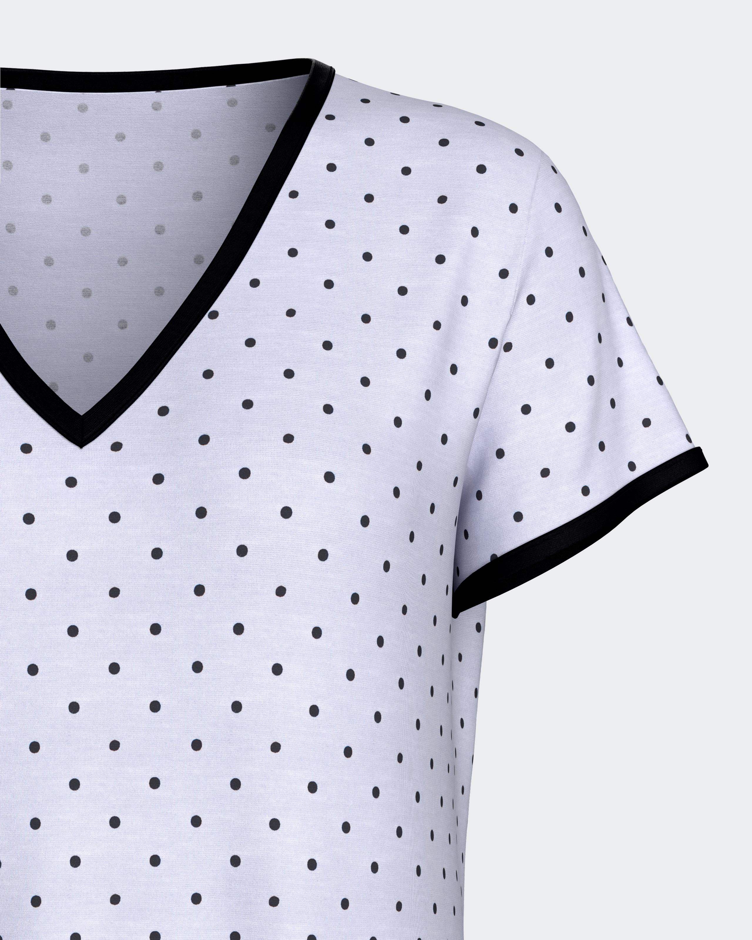 Impetus Camisón de algodón de manga corta y escote en "V"