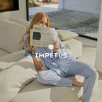 Impetus Women's Long Sleeve Cotton Pyjama Top and Trousers