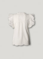 Pepe Jeans blusa manga borboleta bordados florais algodão
