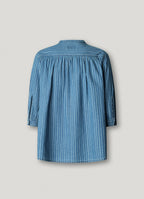 Pepe Jeans camisa ganga riscas brancas gola mandarim