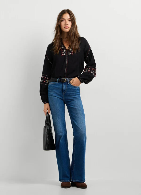 Pepe Jeans Blusa bordados etnicos
