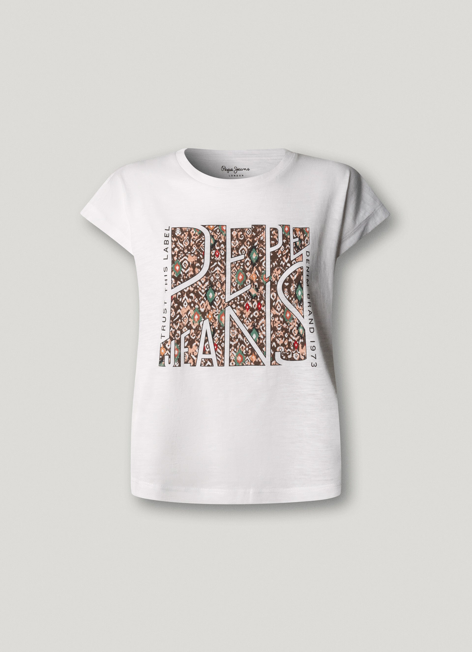 Pepe Jeans t-shirt jersey mesclado logo étnico estampado