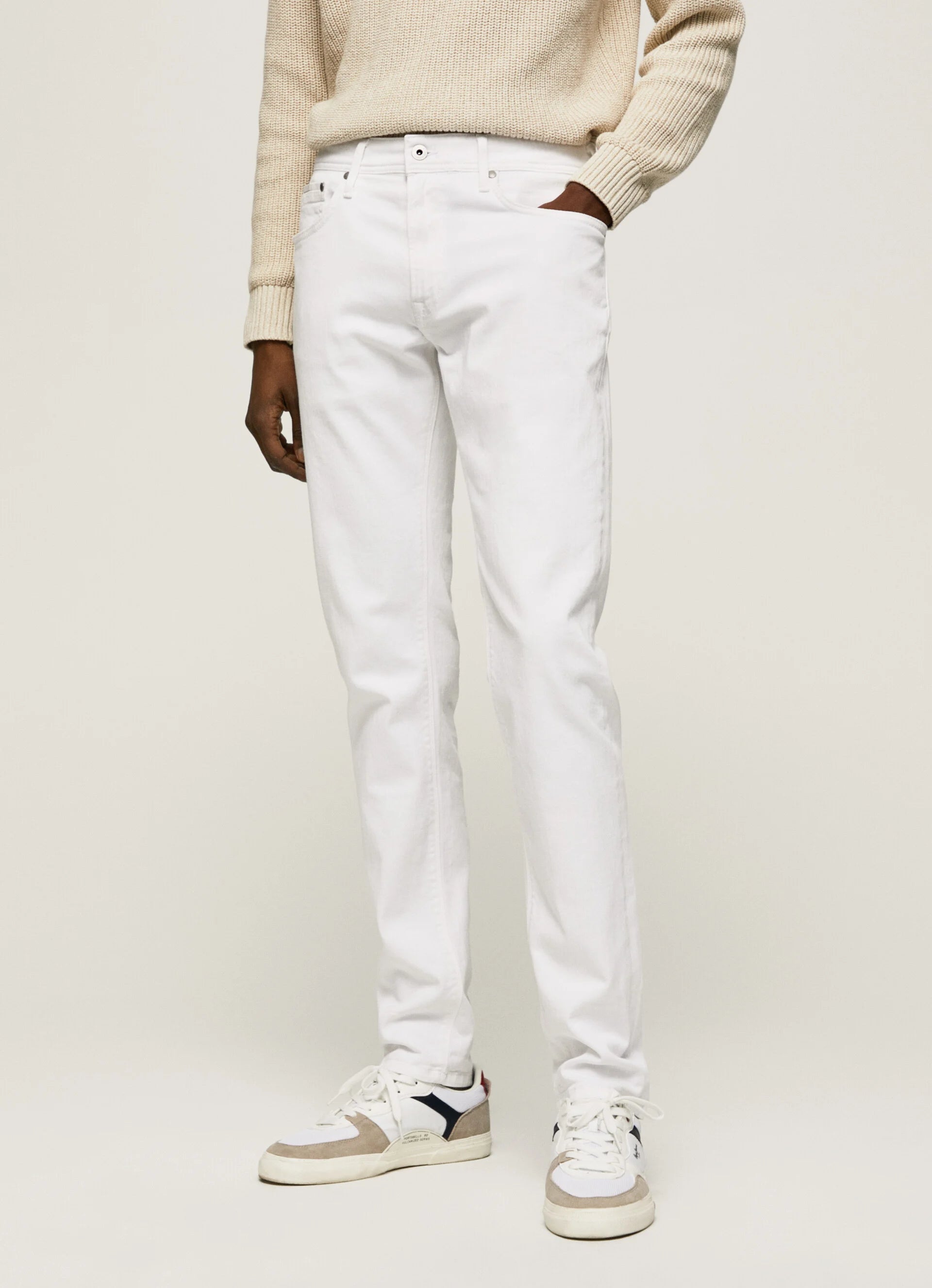 Calças Jeans Hatch Pepe Jeans branco - vista frontal