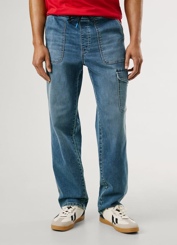 Calças Cargo Pepe Jeans azul - vista frontal