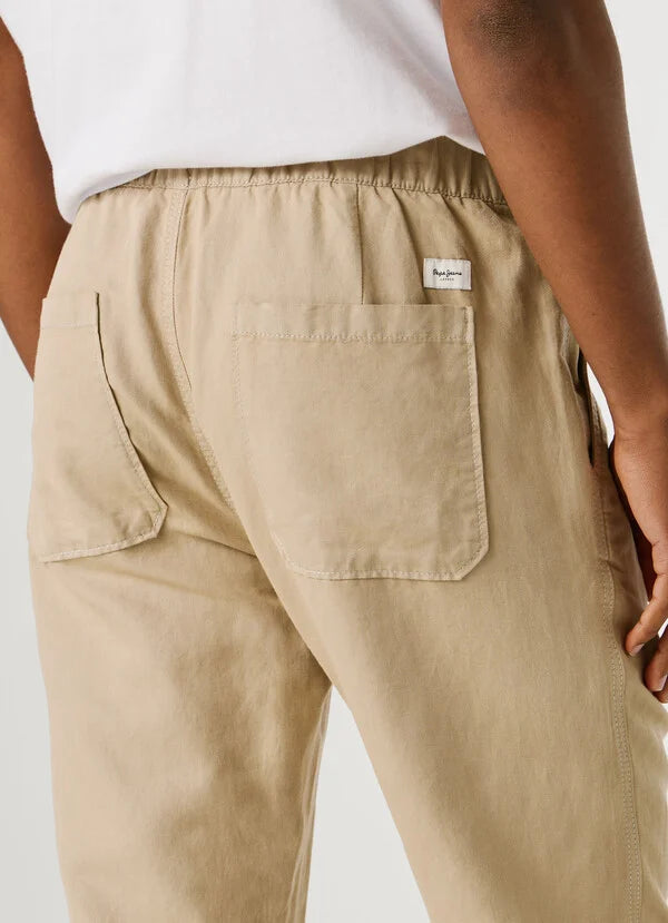Pepe Jeans Calça chino com cordão ajustável