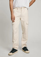 Calças Cargo Pepe Jeans bege - vista frontal