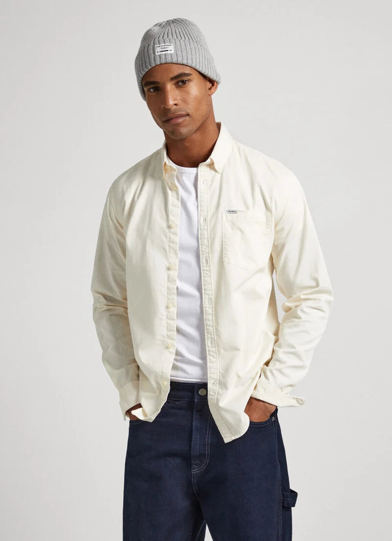 Camisa Pepe Jeans bege - vista frontal