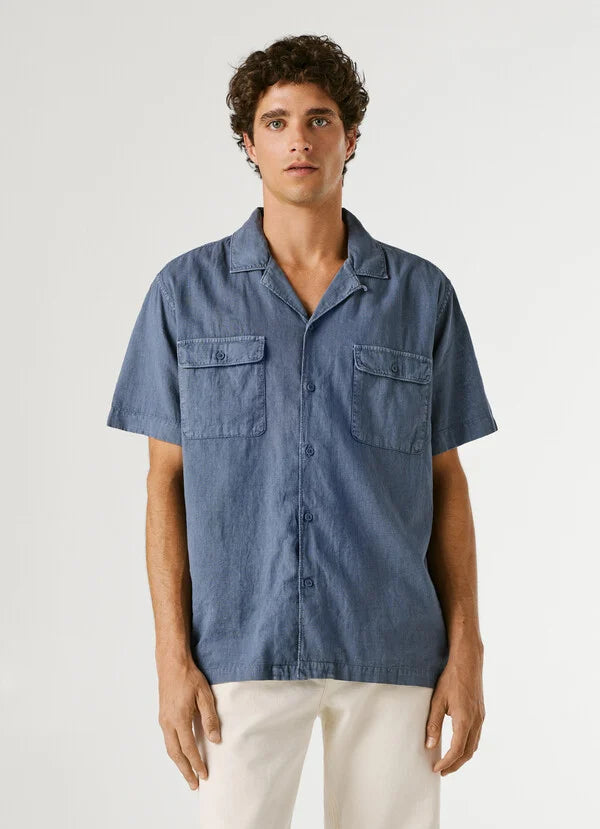 Pepe Jeans Short-sleeved Linen Shirt