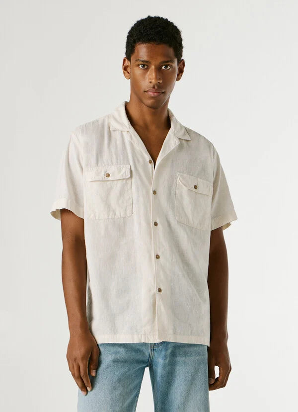 Pepe Jeans Short-sleeved Linen Shirt