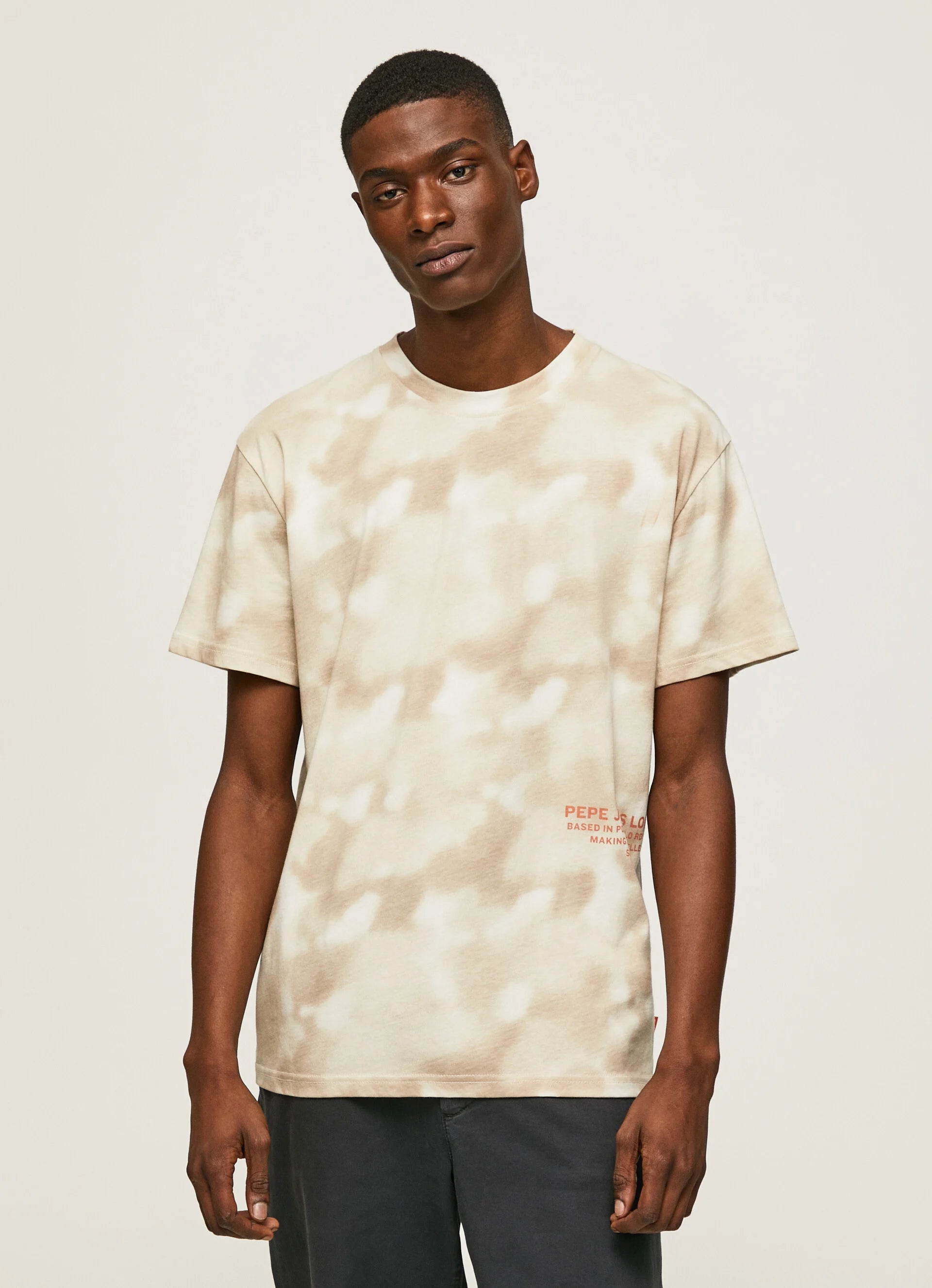 T-shirt Pepe Jeans bege - vista frontal