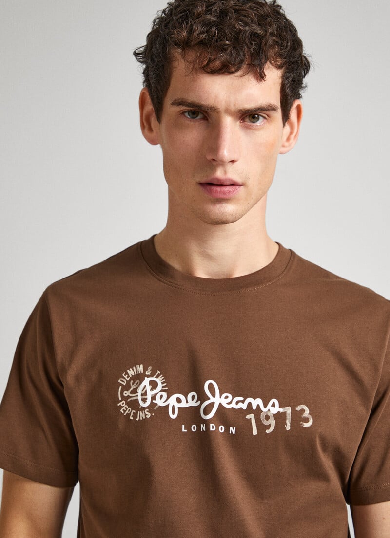 T-shirt Pepe Jeans com Logo - detalhe